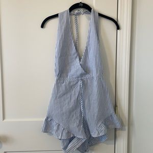 Romper with open back